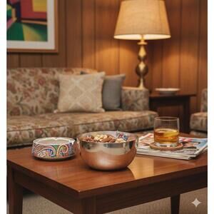 F.B. Rogers 1960s Silver Plate Revere-Style Nut Candy Salt Bowl, 3x1.75”